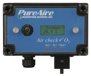 Oxygen Depletion Monitor for confined spaces and oxygen deficient environments. For locations using nitrogen, argon, helium, carbon dioxide, and other oxygen depleting gases.